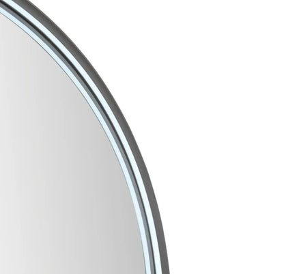 SaniSupreme Aloni Oval badkamerspiegel rechthoekig 100x50 cm Gunmetal Grijs - Led verlichting, verwarming en touch schakelaar