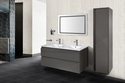 SaniSupreme ALONI SOLID SURFACE DUBBELE WASTAFEL (160CM) - WIT