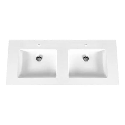 SaniSupreme ALONI SOLID SURFACE DUBBELE WASTAFEL (160CM) - WIT
