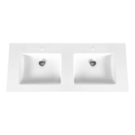 SaniSupreme ALONI SOLID SURFACE DUBBELE WASTAFEL (160CM) - WIT