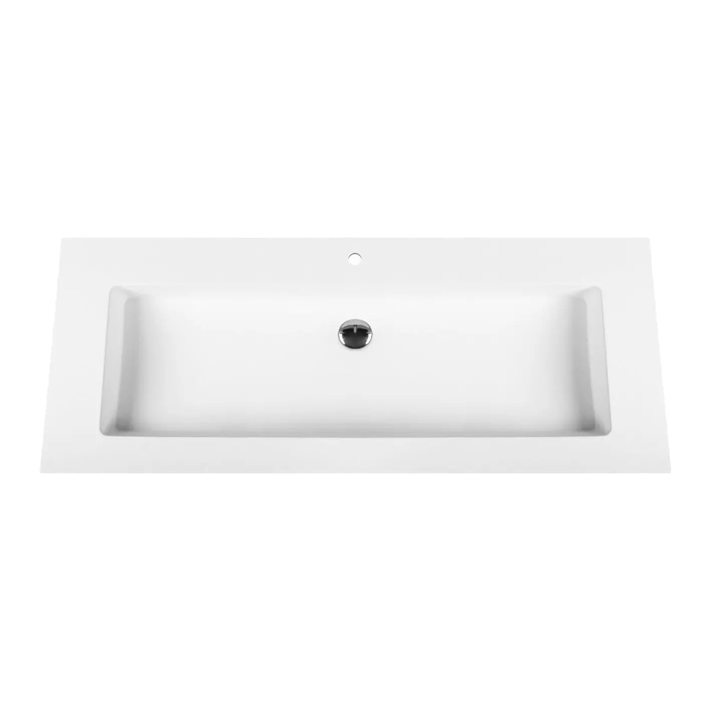 SaniSupreme ALONI SOLID SURFACE ENKELE WASTAFEL (120CM) - WIT