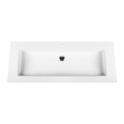 SaniSupreme ALONI SOLID SURFACE ENKELE WASTAFEL (120CM) - WIT