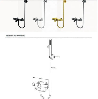 SaniSupreme Aloni thermostatische Bad/douchekraan - Geborsteld Koper