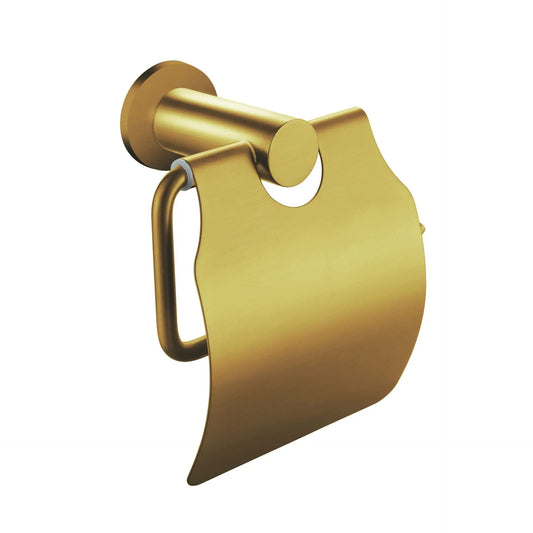 SaniSupreme Aloni Toiletrolhouder met klep RVS Geborsteld Goud