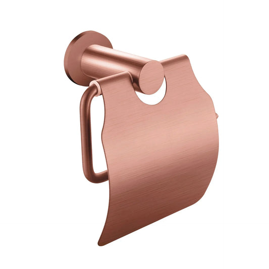 SaniSupreme Aloni Toiletrolhouder met klep RVS Geborsteld Koper