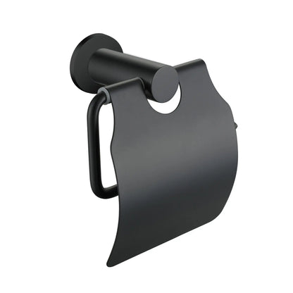 SaniSupreme Aloni Toiletrolhouder met klep RVS Mat Zwart