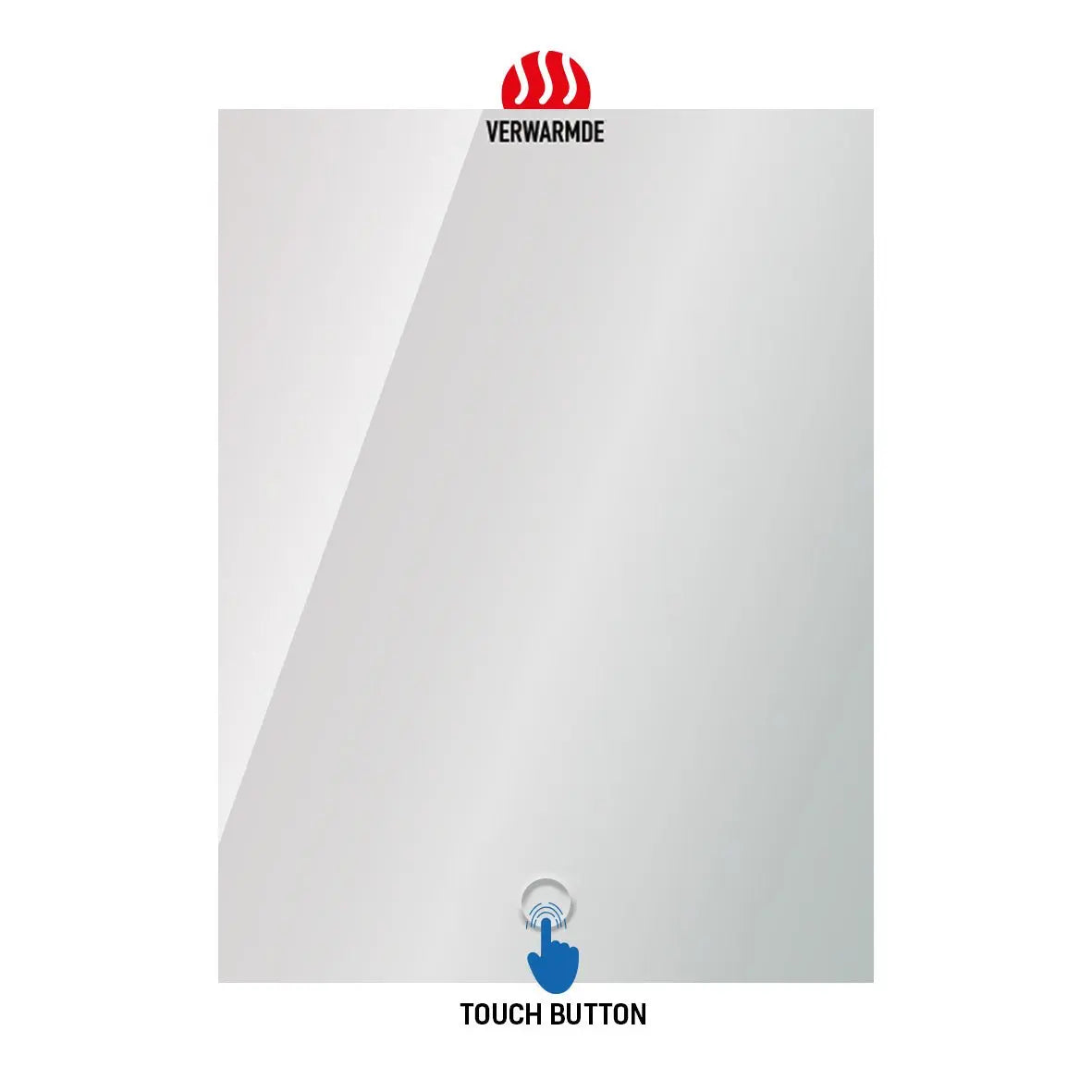 SaniSupreme Aloni Tower badkamerspiegel rechthoekig 60x80 cm met led verlichting, verwarming en touch schakelaar