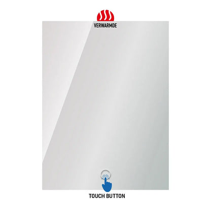 SaniSupreme Aloni Tower badkamerspiegel rechthoekig 60x80 cm met led verlichting, verwarming en touch schakelaar