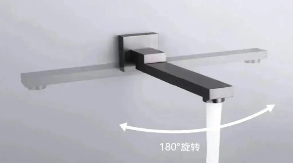 SaniSupreme Aqua - AeroLine Digitale Doucheset Inbouw Douchekraan- LCD Display Mengkraan 30 cm regendouche 2- weg Gun Metal