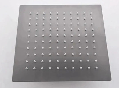 SaniSupreme Aqua - AeroLine Digitale Doucheset Inbouw Douchekraan- LCD Display Mengkraan 30 cm regendouche 2- weg Gun Metal