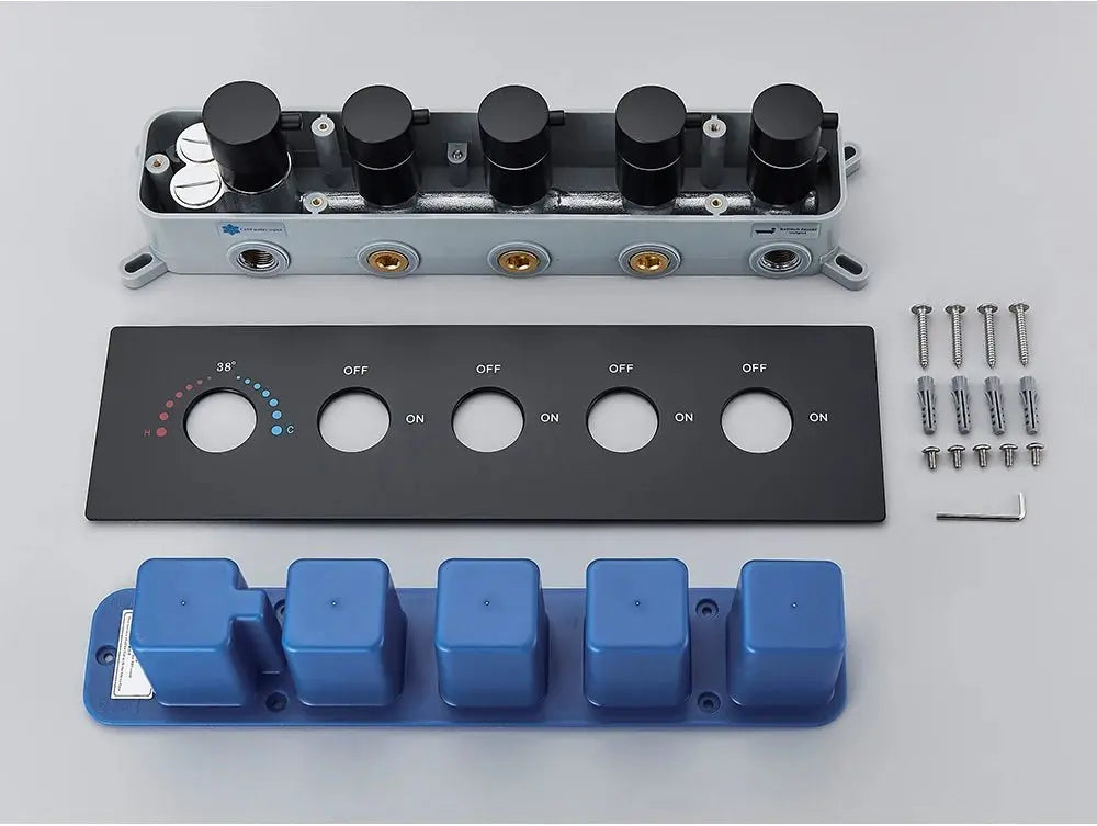 SaniSupreme® AquaTherme Duo Plafond Inbouw Komplete Set + remote en Bluetooth