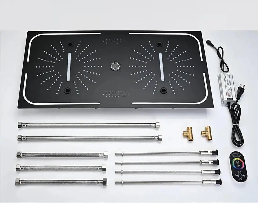 SaniSupreme® AquaTherme Duo Plafond Inbouw Komplete Set + remote en Bluetooth