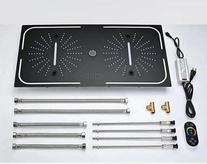 SaniSupreme® AquaTherme Duo Plafond Inbouw Komplete Set + remote en Bluetooth