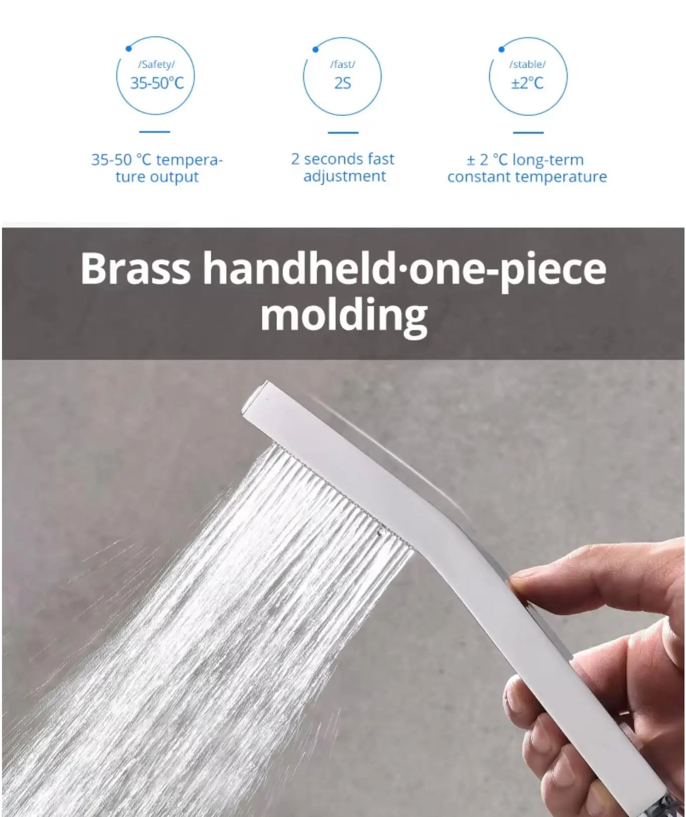 SaniSupreme® AquaTherme Plafond Thermostatische Doucheset Genua 3 weg Inbouw Plafond LED regendouche Chroom