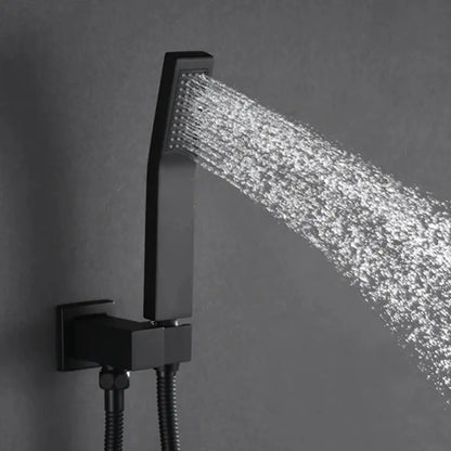 SaniSupreme® AquaTherme Plafond Thermostatische Doucheset Genua 3 weg Inbouw Plafond LED regendouche Mat Zwart