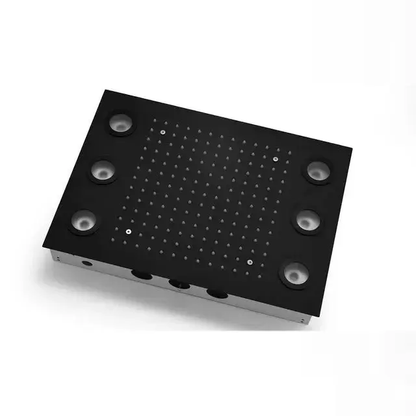 SaniSupreme® AquaTherme Plafond Thermostatische Doucheset Venetie 3 weg Inbouw Plafond LED regendouche Mat Zwart Sanisupreme