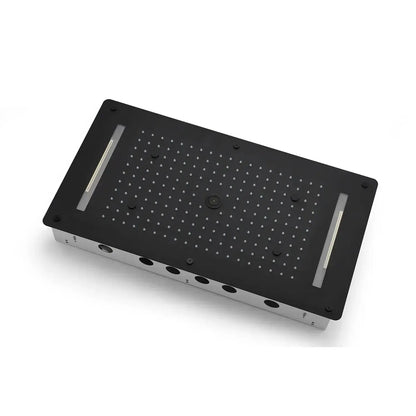 SaniSupreme® AquaTherme Plafond Thermostatische Inbouw Regendouche Napels LED Mat Zwart