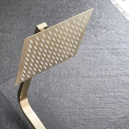 SaniSupreme Arizona Premium opbouw bad doucheset 4 - weg met baduitloop 30 cm en bidet regendouche Goud Geborsteld