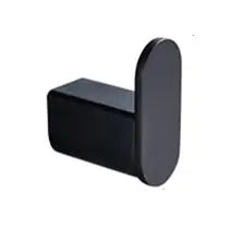 SaniSupreme Badkamer handdoek haak ovaal type H mat zwart Sanisupreme