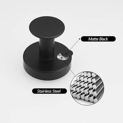 SaniSupreme Badkamer handdoek haak rond type G mat zwart