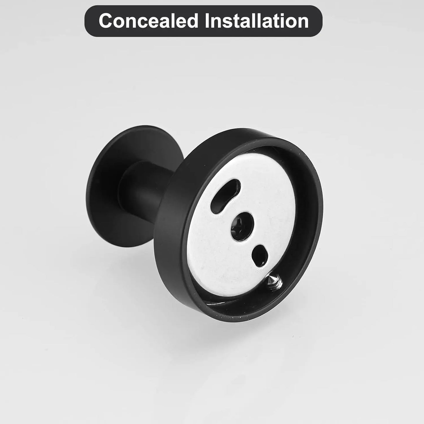 SaniSupreme Badkamer handdoek haak rond type G mat zwart