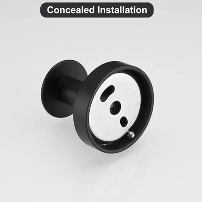 SaniSupreme Badkamer handdoek haak rond type G mat zwart