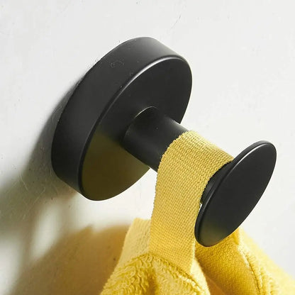 SaniSupreme Badkamer handdoek haak rond type G mat zwart