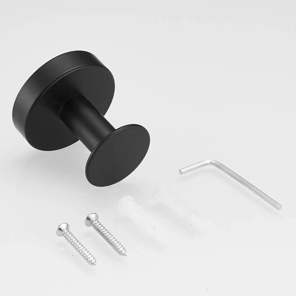 SaniSupreme Badkamer handdoek haak rond type G mat zwart