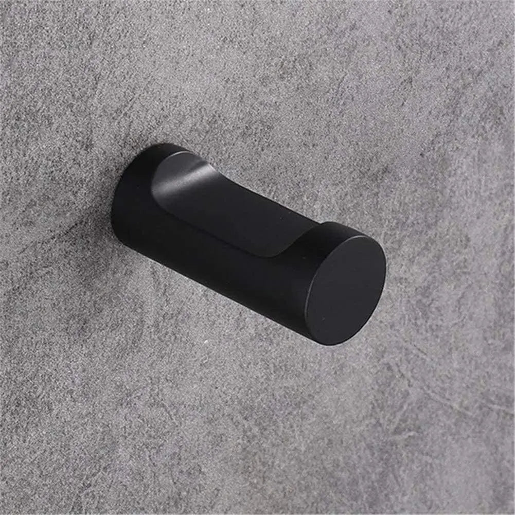 SaniSupreme Badkamer handdoek haak rond type V mat zwart