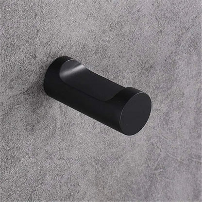 SaniSupreme Badkamer handdoek haak rond type V mat zwart