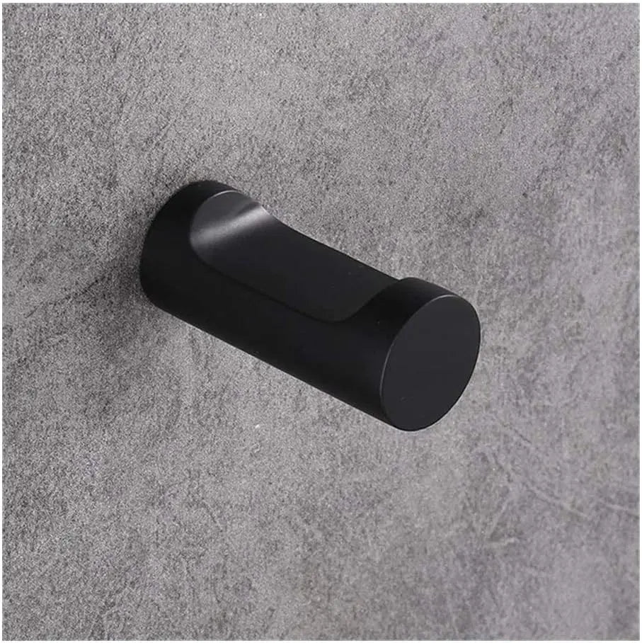 SaniSupreme Badkamer handdoek haak rond type V mat zwart