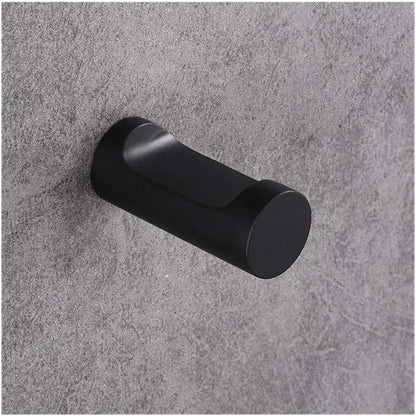 SaniSupreme Badkamer handdoek haak rond type V mat zwart