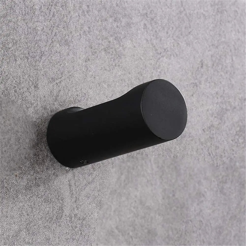 SaniSupreme Badkamer handdoek haak rond type V mat zwart