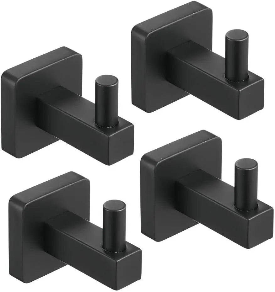 SaniSupreme Badkamer handdoek haak vierkant type P mat zwart