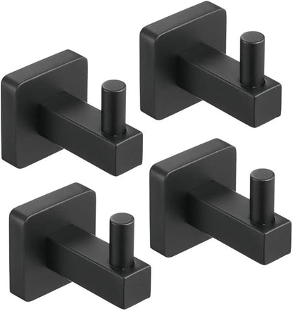 SaniSupreme Badkamer handdoek haak vierkant type P mat zwart