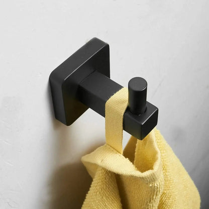 SaniSupreme Badkamer handdoek haak vierkant type P mat zwart