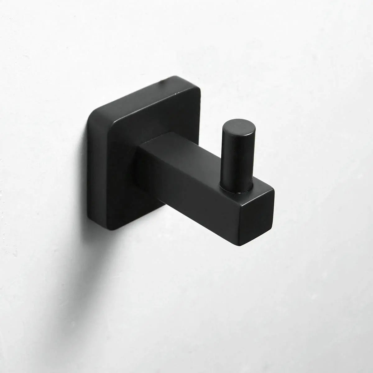 SaniSupreme Badkamer handdoek haak vierkant type P mat zwart