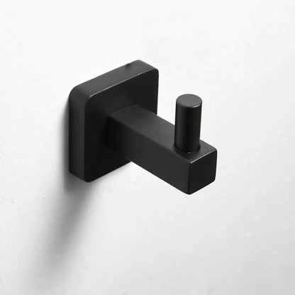 SaniSupreme Badkamer handdoek haak vierkant type P mat zwart