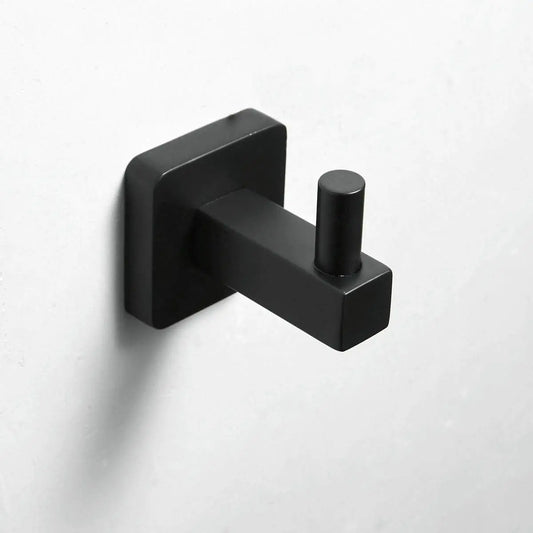 SaniSupreme Badkamer handdoek haak vierkant type P mat zwart