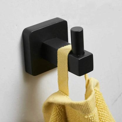 SaniSupreme Badkamer handdoek haak vierkant type P mat zwart