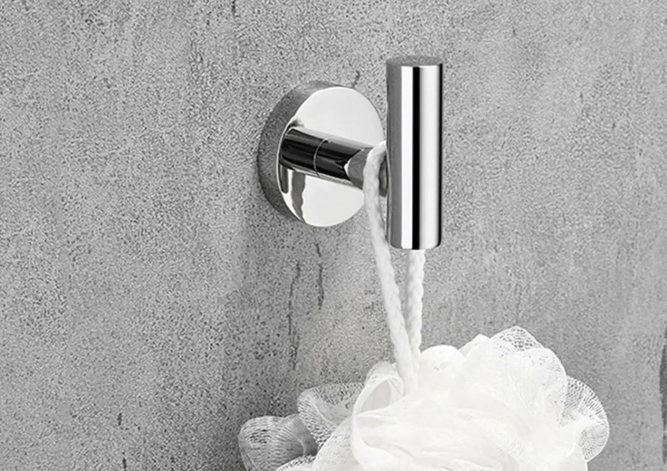 SaniSupreme Badkamerset 4 stuks Brasil: handdoekrek, handdoekbeugel,handoekhaak en toiletrolhouder, Chroom Glans