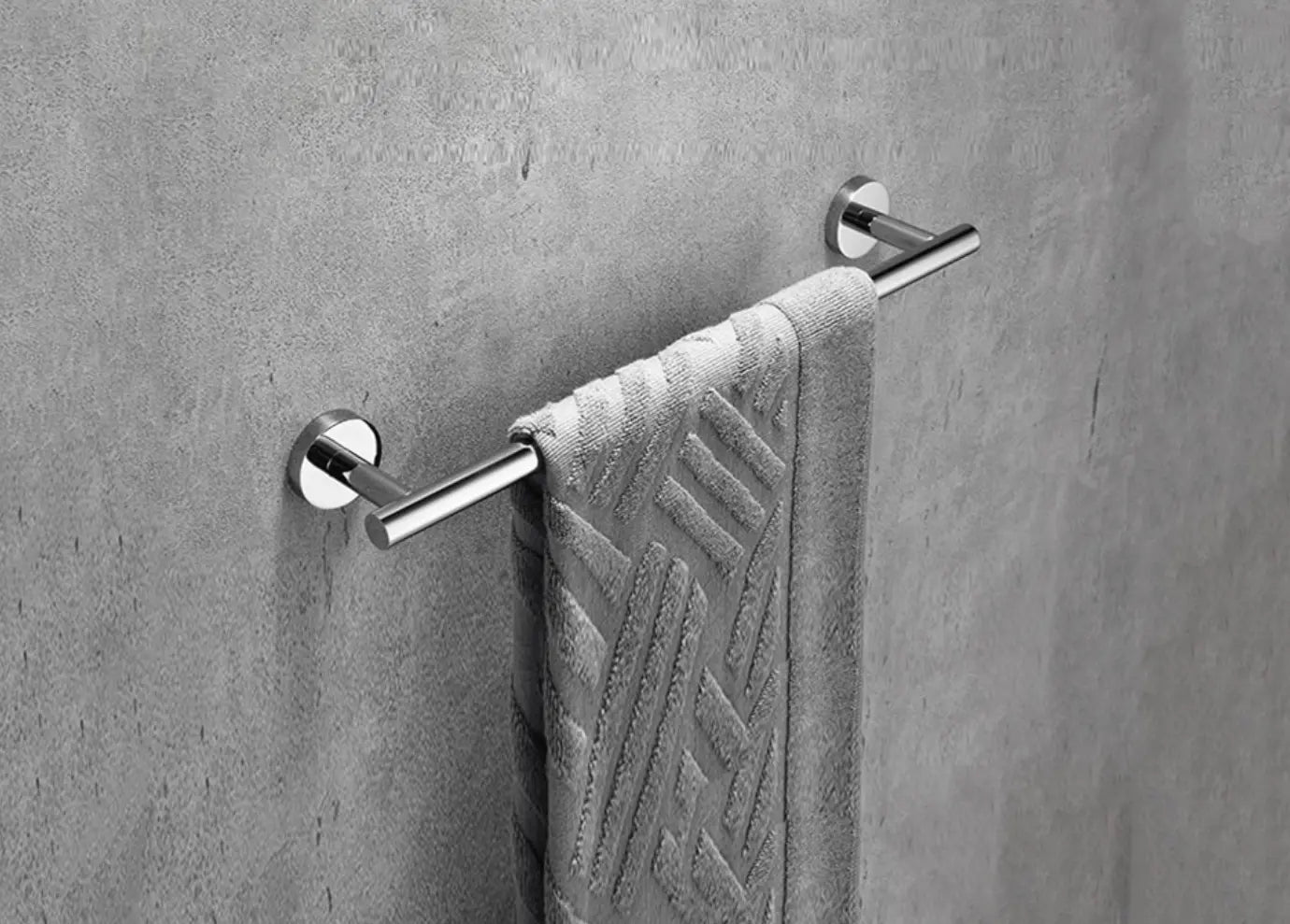 SaniSupreme Badkamerset 4 stuks Brasil: handdoekrek, handdoekbeugel,handoekhaak en toiletrolhouder, Chroom Glans