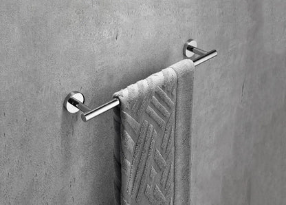 SaniSupreme Badkamerset 4 stuks Brasil: handdoekrek, handdoekbeugel,handoekhaak en toiletrolhouder, Chroom Glans