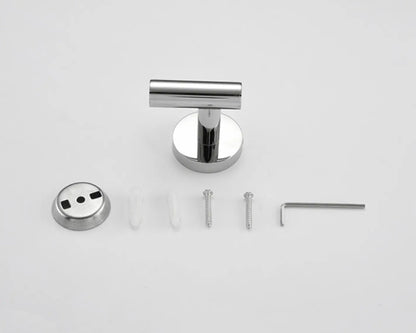 SaniSupreme Badkamerset 4 stuks Brasil: handdoekrek, handdoekbeugel,handoekhaak en toiletrolhouder, Chroom Glans