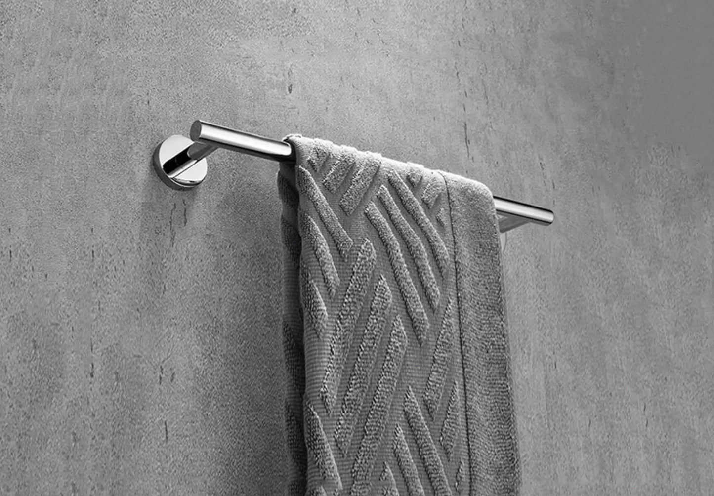 SaniSupreme Badkamerset 4 stuks Brasil: handdoekrek, handdoekbeugel,handoekhaak en toiletrolhouder, Chroom Glans