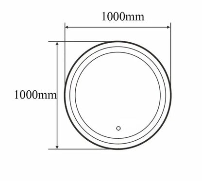 Sanisupreme Badkamerspiegel Geborsteld Goud Rond 100 cm