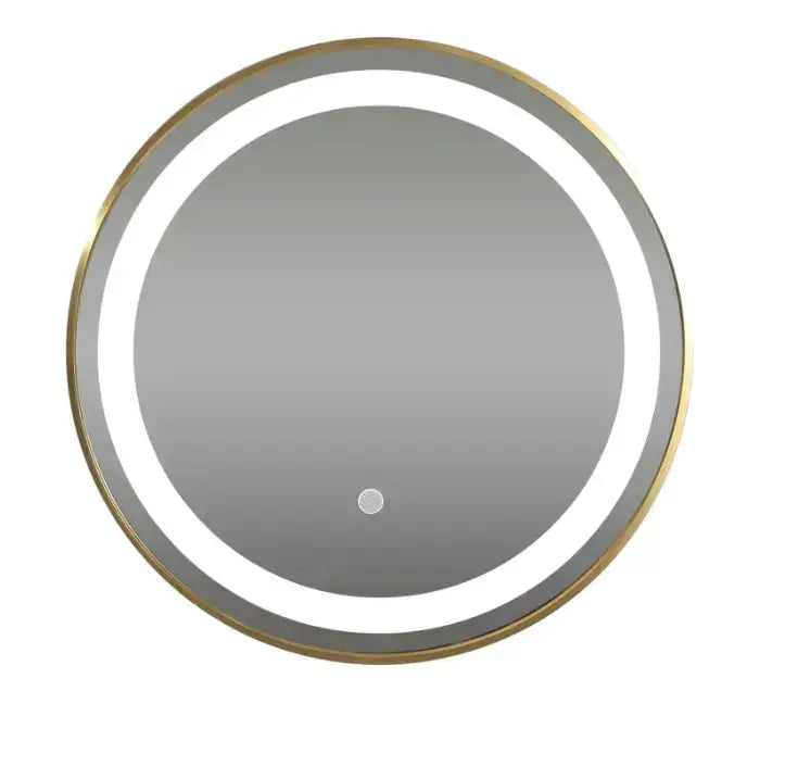 Sanisupreme Badkamerspiegel Geborsteld Goud Rond 100 cm