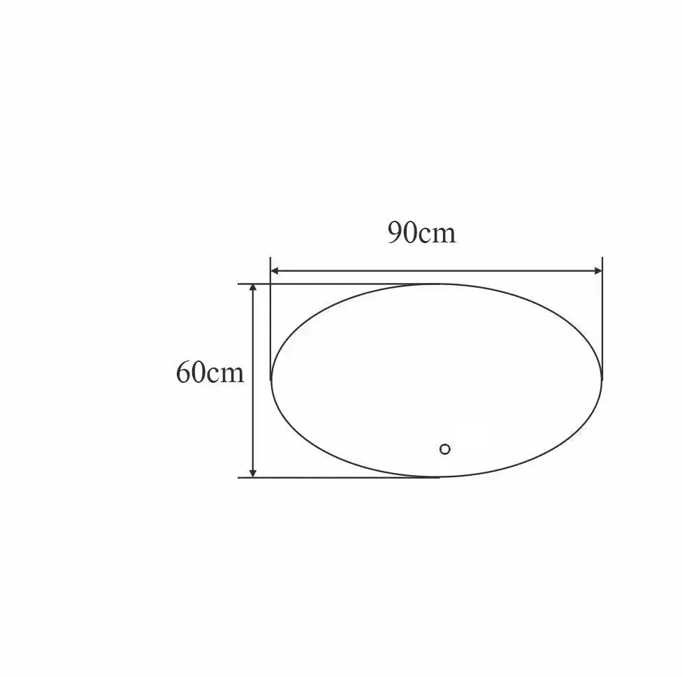 SaniSupreme Badkamerspiegel Ibiza ovaal 80 x 60 cm. met led verlichting, verwarming en touch dim - schakelaar