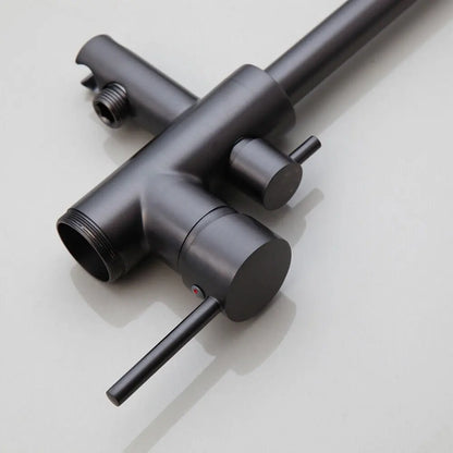 SaniSupreme Badkraan AquaVario® Gunmetal vrijstaand model met handdouche Gunmetal