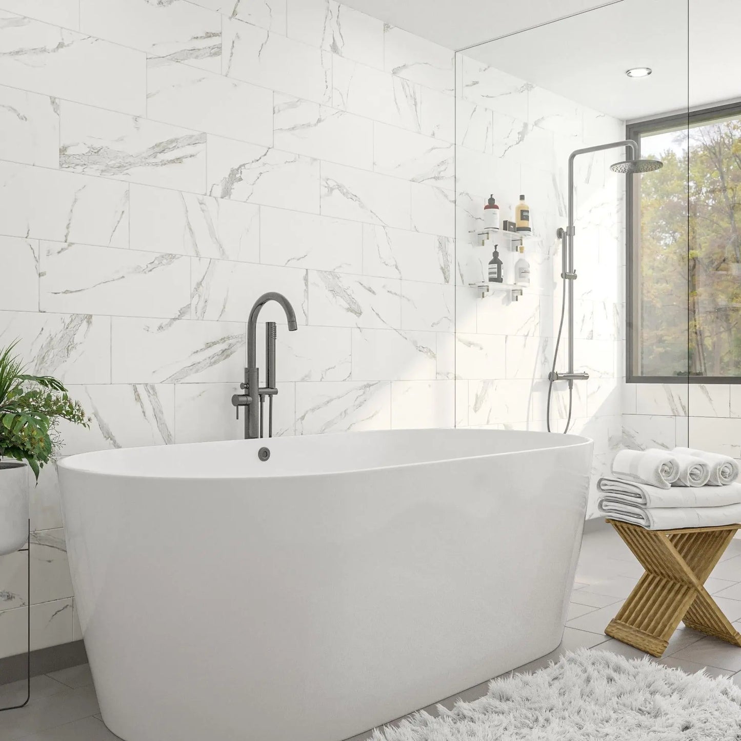 SaniSupreme Badkraan AquaVario® Gunmetal vrijstaand model met handdouche Gunmetal